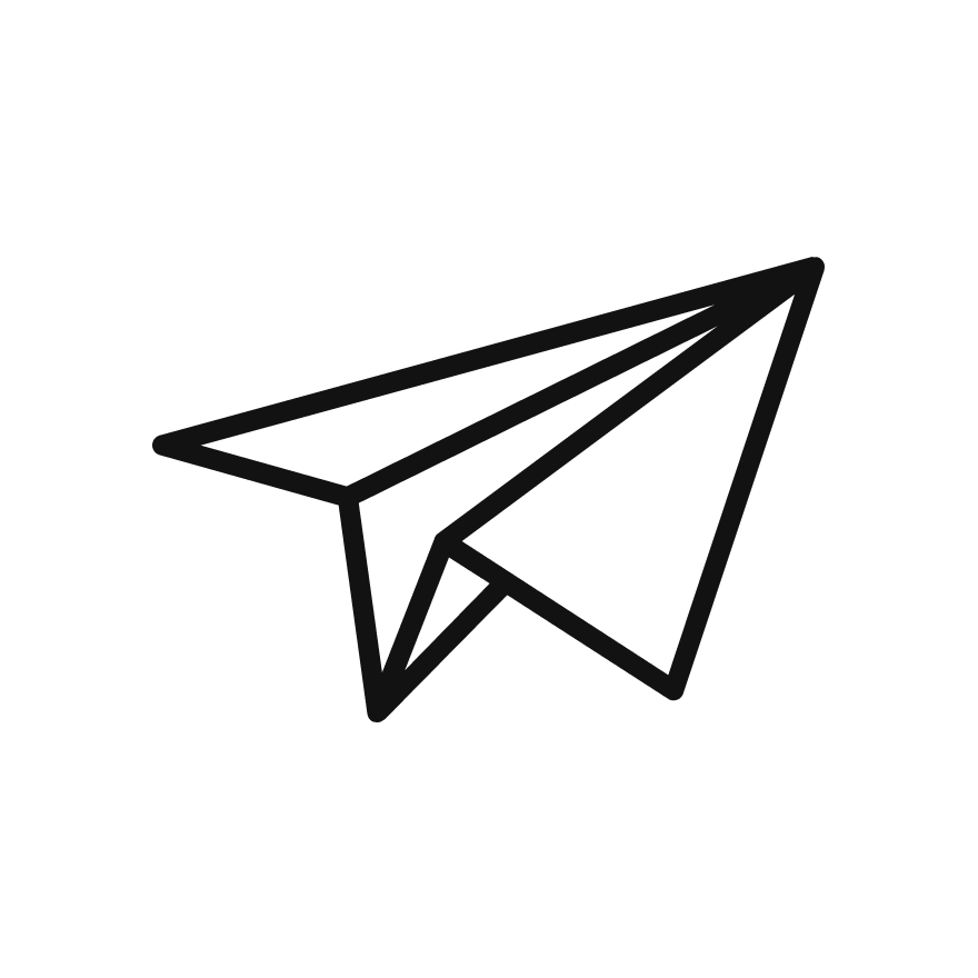 Graphic of a paper plane.